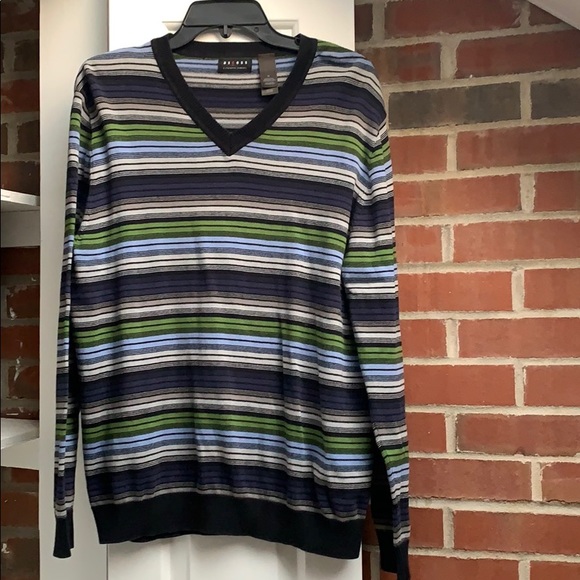 Axcess Other - Multicolor Striped Slight Vneck Pullover
